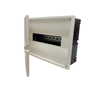 CT88 Caja de distribución enlazable para empotrar hasta 15 elementos 300x200x80 marco y puerta.